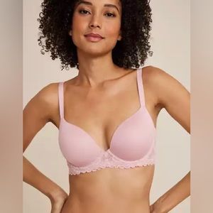 NEW Maurices SmoothBliss Demi Lace Trim Underwire Bra 34C